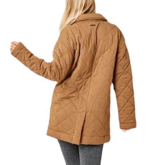 Carve Designs NWT Organic Cotton Quilted Topper Jacket Cocoa Heather (Tan) Large - Picture 3 of 12